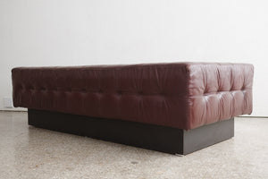 Mod Leather Chaise Bench