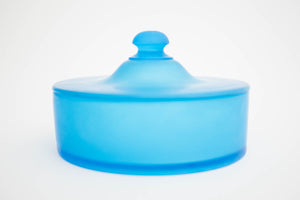 Frosted Glass Covered Dish