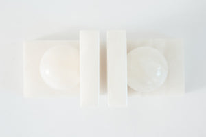 Sculptural Marble Bookends