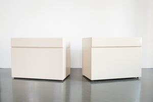 Maison Rougier Lacquered Minimalist Nightstands