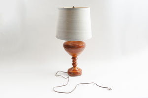 Carved Wood Lamp