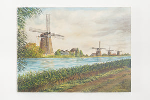 Dutch Windmill Painting
