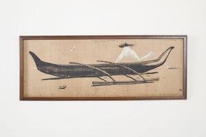 Silk Boat Painting