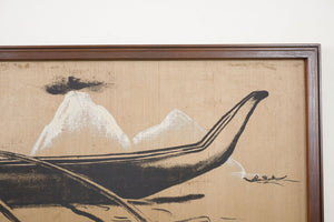 Silk Boat Painting