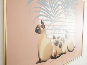 Large Format Cat Palm Painting