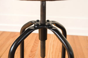 HS Collection Leather Stool