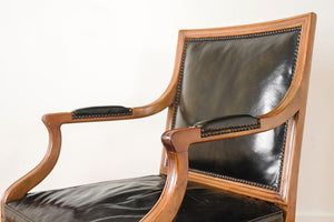 Leather Captain's Arm Chairs