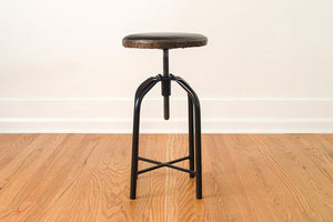 HS Collection Leather Stool