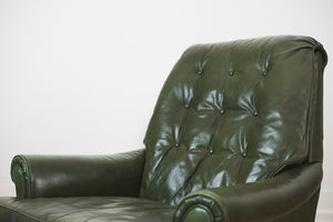 Leather Chair & Ottoman