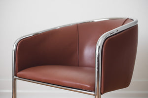 Leather & Chrome Chair