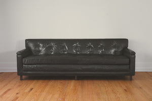 MCM Black Leather Sofa