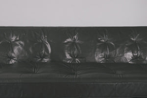 MCM Black Leather Sofa