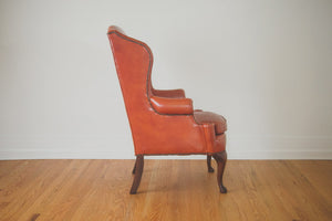 Distressed Leather Wingback