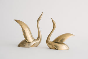 Brass Geometric Swans