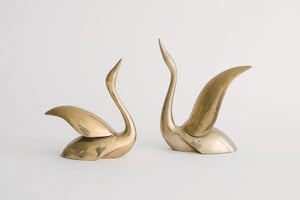 Brass Geometric Swans