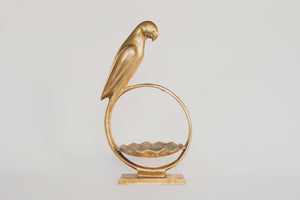 Vintage Brass Parrot Tray