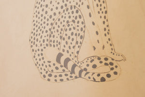 Vintage Leather Cheetah Art