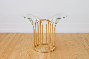 Brass & Glass Side Table