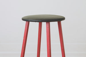 Industrial Leather Stool
