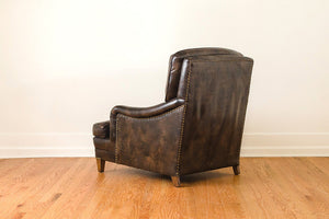 Leather Club Chair & Ottoman