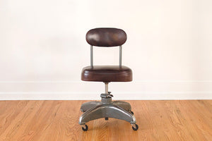 Industrial Leather Desk Chair