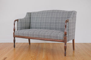 HS Collection Plaid Settee