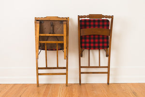 Buffalo Plaid Folding Chairs