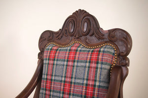 Plaid Griffin Head Chair