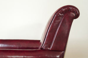 Burgundy Leather Club Chair