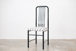 Metal Mud Cloth Dining Chairs