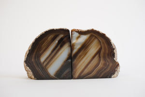 Brown Agate Bookends
