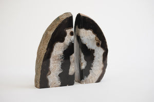 Black Agate Bookends