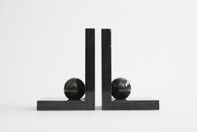 Vintage Black Onyx Bookends discount