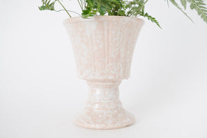 Fern & Vtg Speckled Pedestal Planter