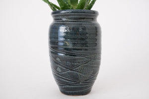 Aloe & Vtg Studio Pottery Planter