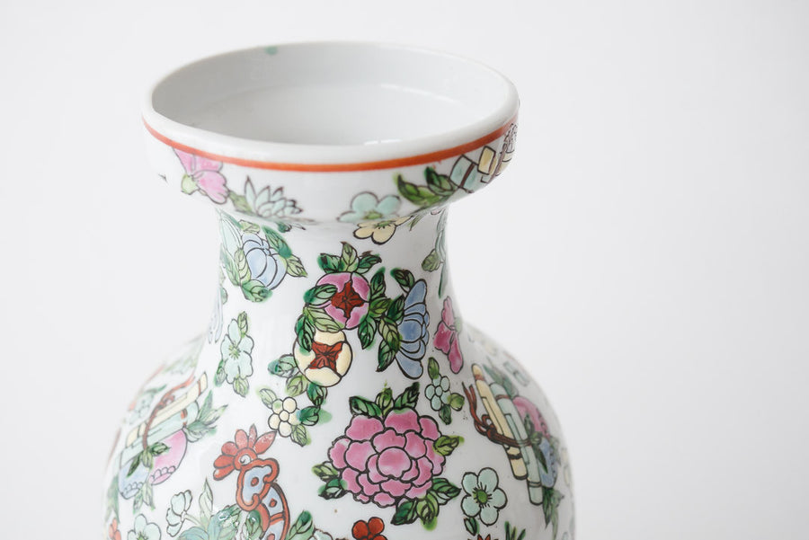 Chinese Floral Pottery Vase