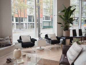 Lucite & Velvet Argenta Chairs