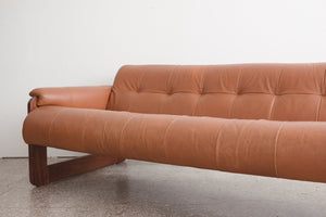 Mid Century Leather Sofa