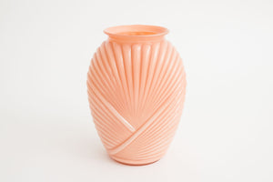 Ribbed Deco Glass Vase