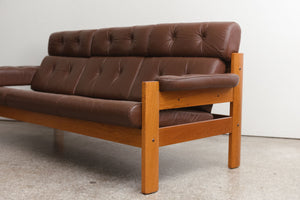 MC Ekornes Leather Sofa