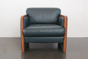 Green Leather Club Chair