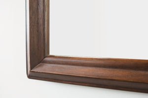 Mid Century Dark Wood Mirror