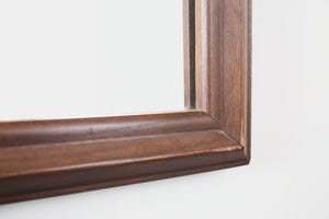 Mid Century Dark Wood Mirror