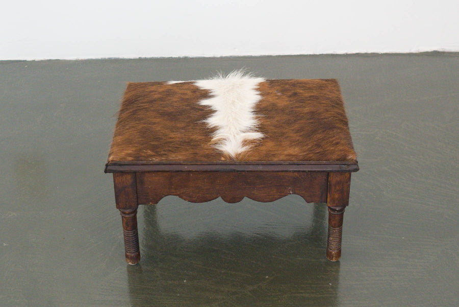 Cowhide Footstool