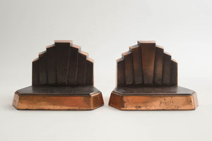 Bronze Deco Bookends