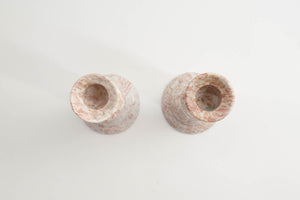 Pair Marble Candle Holders