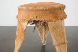 Fur Upholstered Stool
