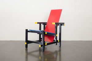 De Stijl Red and Blue Chair
