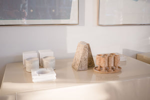 Fossilized Stone Bookends