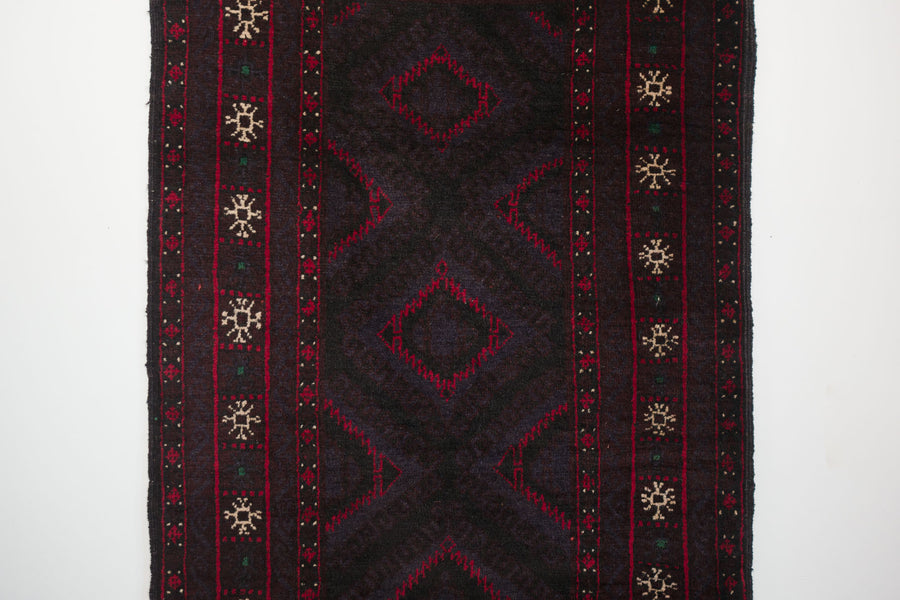 3x9 Afghan Rizbaft Rug | REHA